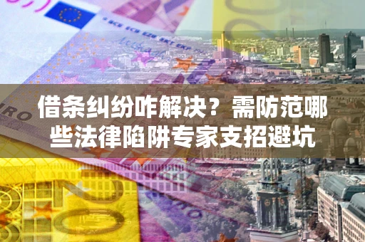 武汉借条纠纷咋解决？需防范哪些法律陷阱专家支招避坑
