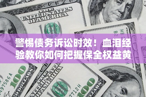 武汉警惕债务诉讼时效！血泪经验教你如何把握保全权益黄金期