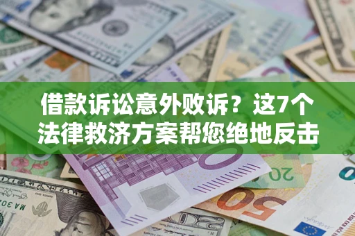 武汉借款诉讼意外败诉？这7个法律救济方案帮您绝地反击！
