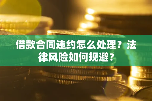 武汉借款合同违约怎么处理？法律风险如何规避？