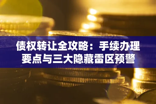 武汉债权转让全攻略：手续办理要点与三大隐藏雷区预警